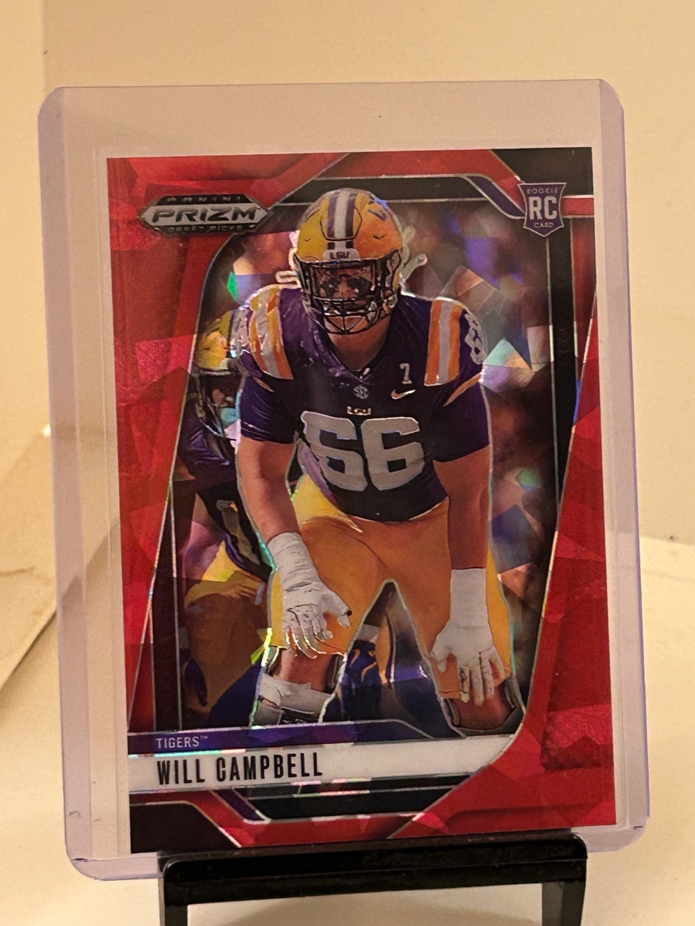 Will Campbell 2025 Panini Prizm Draft Rookie Card Cracked Ice